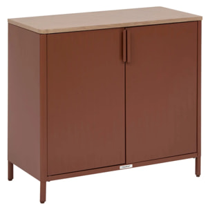 Buffet de jardin Ironia en acier galvanisé acajou