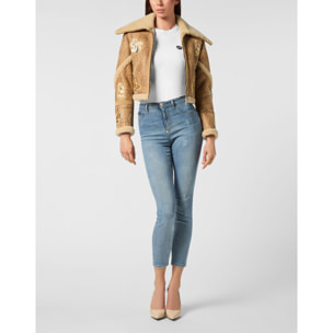 PHILIPP PLEIN Chaqueta de cuero MONOGRAM