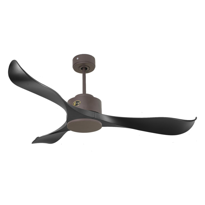 Ventilateur de plafond ø132 cm avec Wifi Réversible Hypersilence 40   W Chocolat