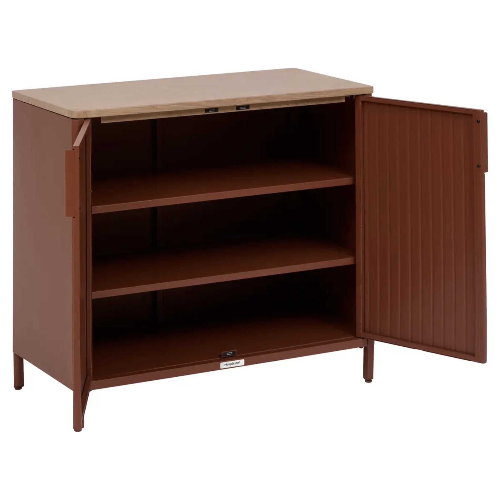 Buffet de jardin Ironia en acier galvanisé acajou