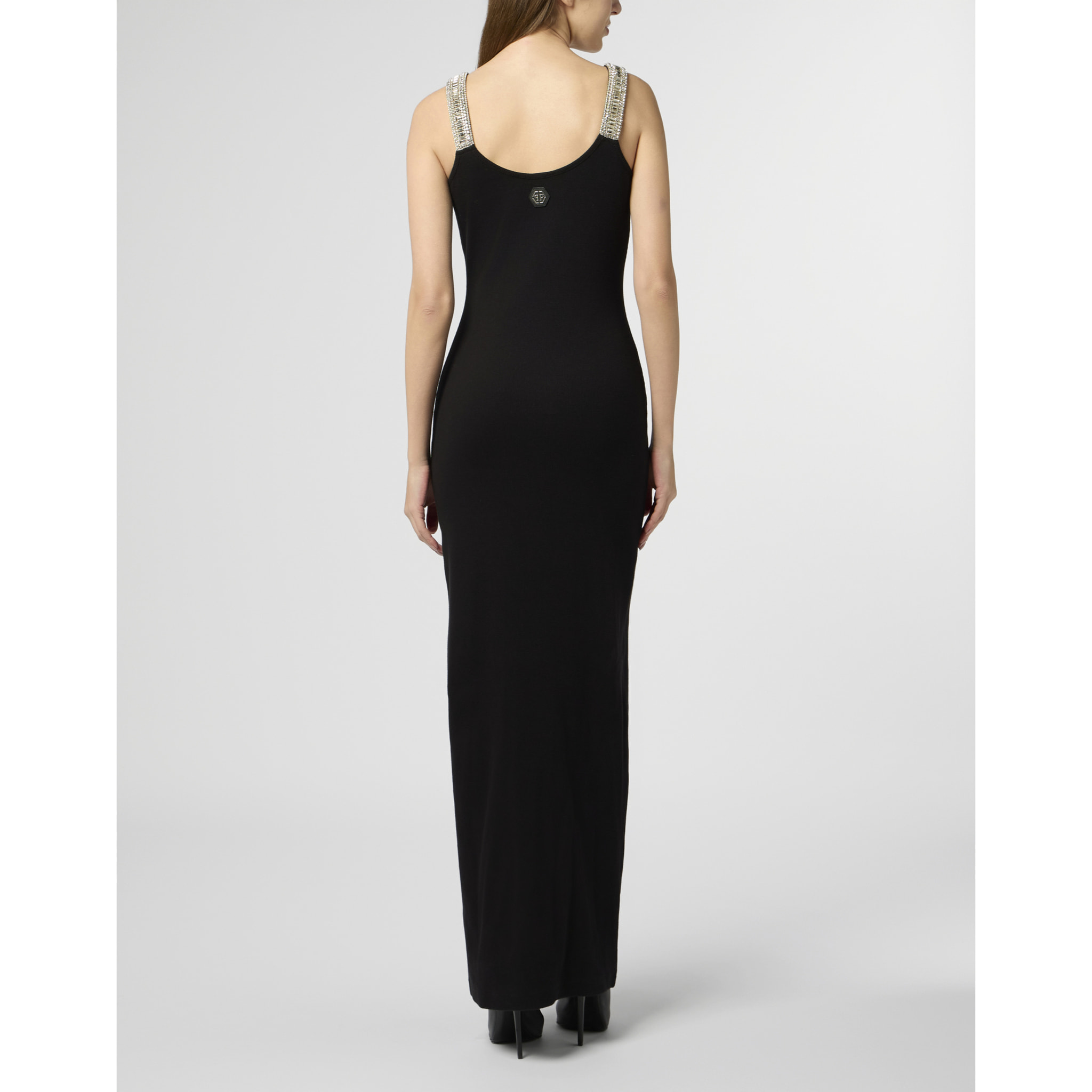 PHILIPP PLEIN Long Tank Dress Strass Hexagon