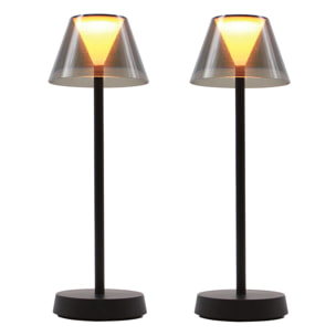 2 Lampes de table sans fil BEVERLY H34CM