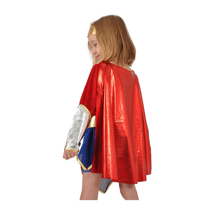 Costume Completo Wonder Woman Bambina Prodotto Originale Dc Comics