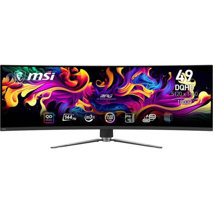 Ecran PC Gamer MSI MPG 491CQP 49" Incurvé DQHD 144Hz QD-OLED HDR True Black 400 HDMI 2.1 AMD FreeSync