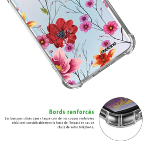 Coque Samsung Galaxy S10e anti-choc souple angles renforcés transparente Fleurs Multicolores Evetane