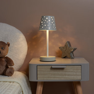 Lampe De Table Rechargeable Etoiles Ajourees