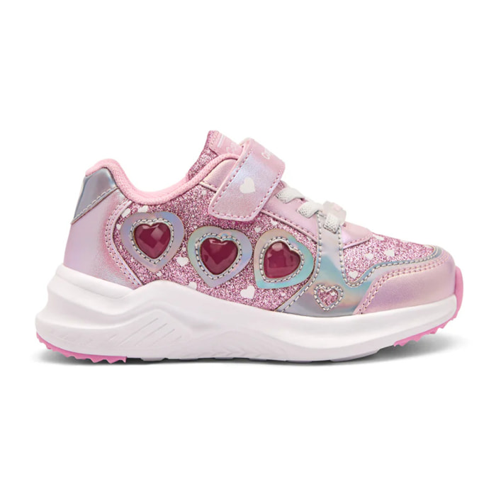 Zapatillas de Luces de Niña con Estampado de Corazón
