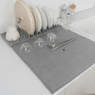 Egouttoir à vaisselle en plastique et tapis