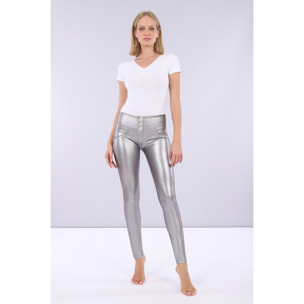 Pantaloni donna WR.UP® skinny in similpelle metallizata opaca