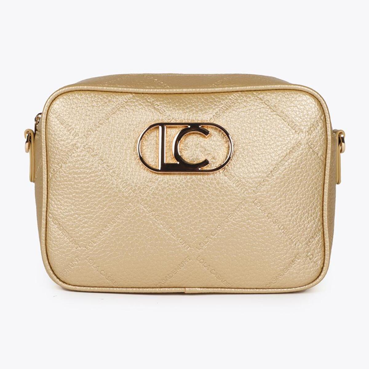 Borsa a tracolla Monogramma rombi Logo Ovale Effetto Pelle