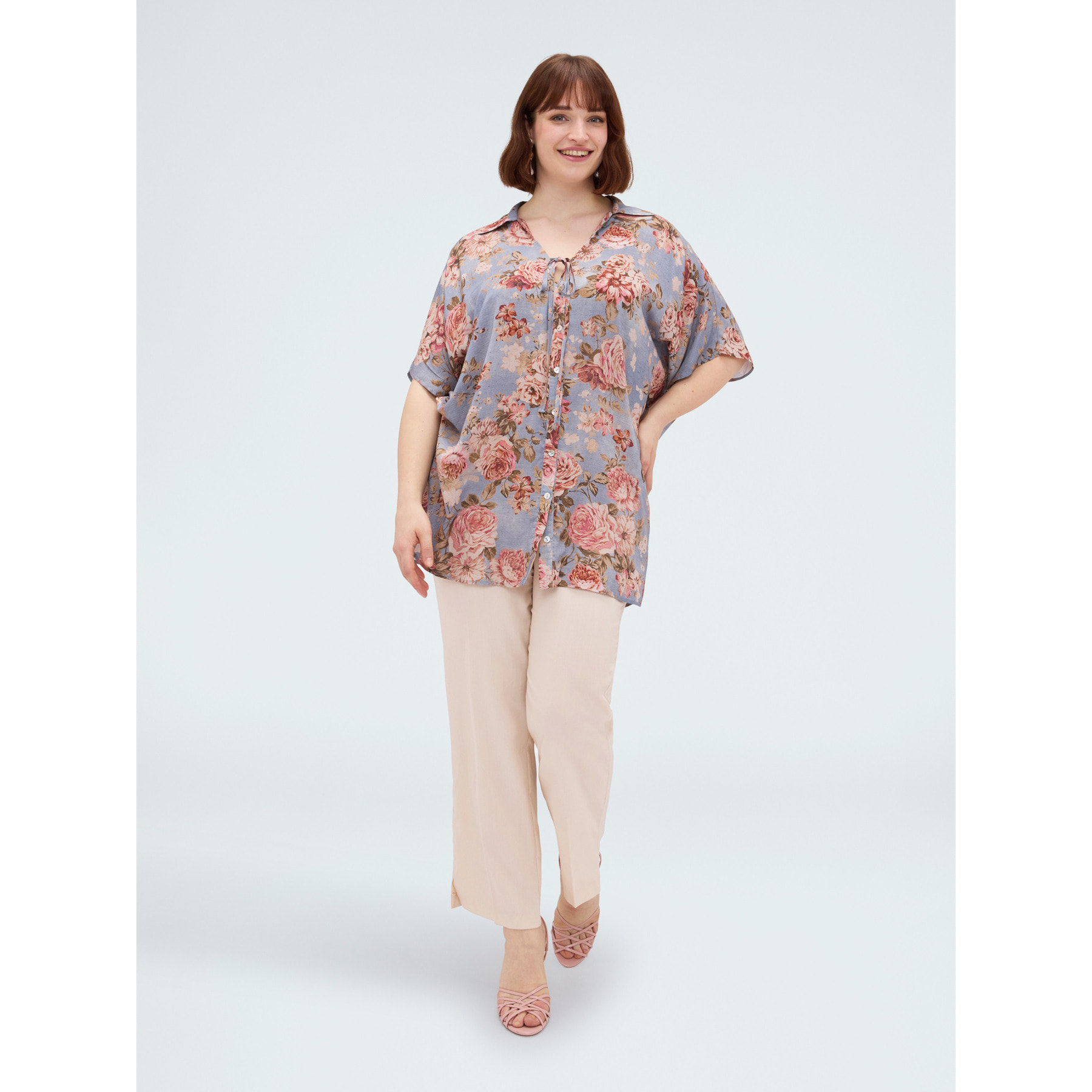 Fiorella Rubino - Camisa con estampado floral - Light - blue