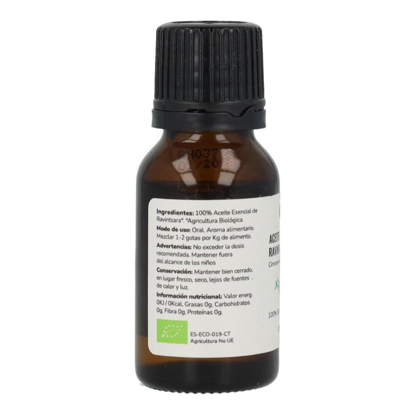 PLANETA HUERTO | Aceite Esencial de Ravintsara Bio 15 ml - Antiviral Natural, Calmante para el Estrés y Alivio de Contracturas Musculares