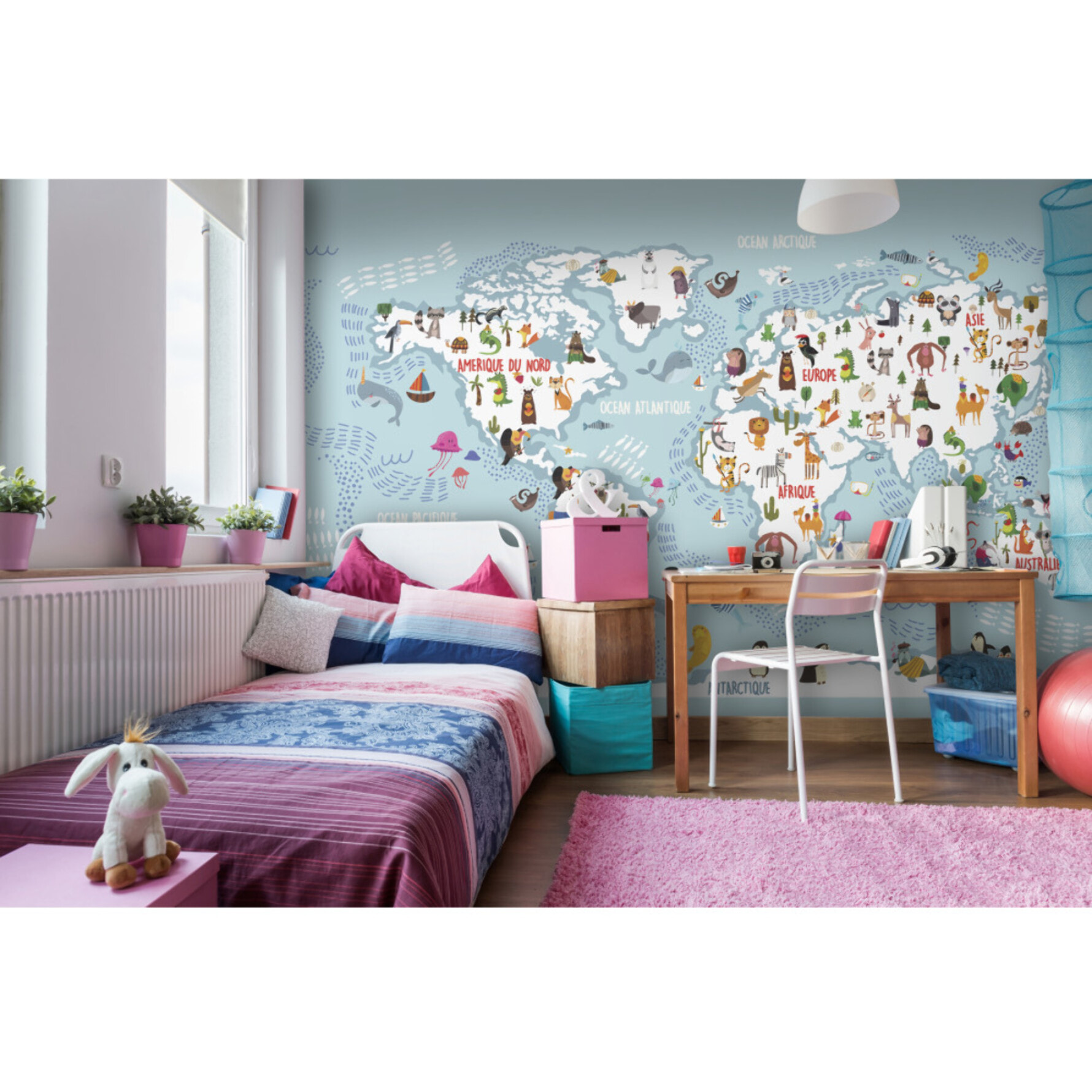 Papier peint panoramique Wonderful Planet - Transformez la chambre de vos enfants en un monde d'aventures !