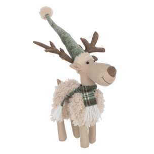 J-Line figurine Élan Foulard - polyester - blanc/vert - small