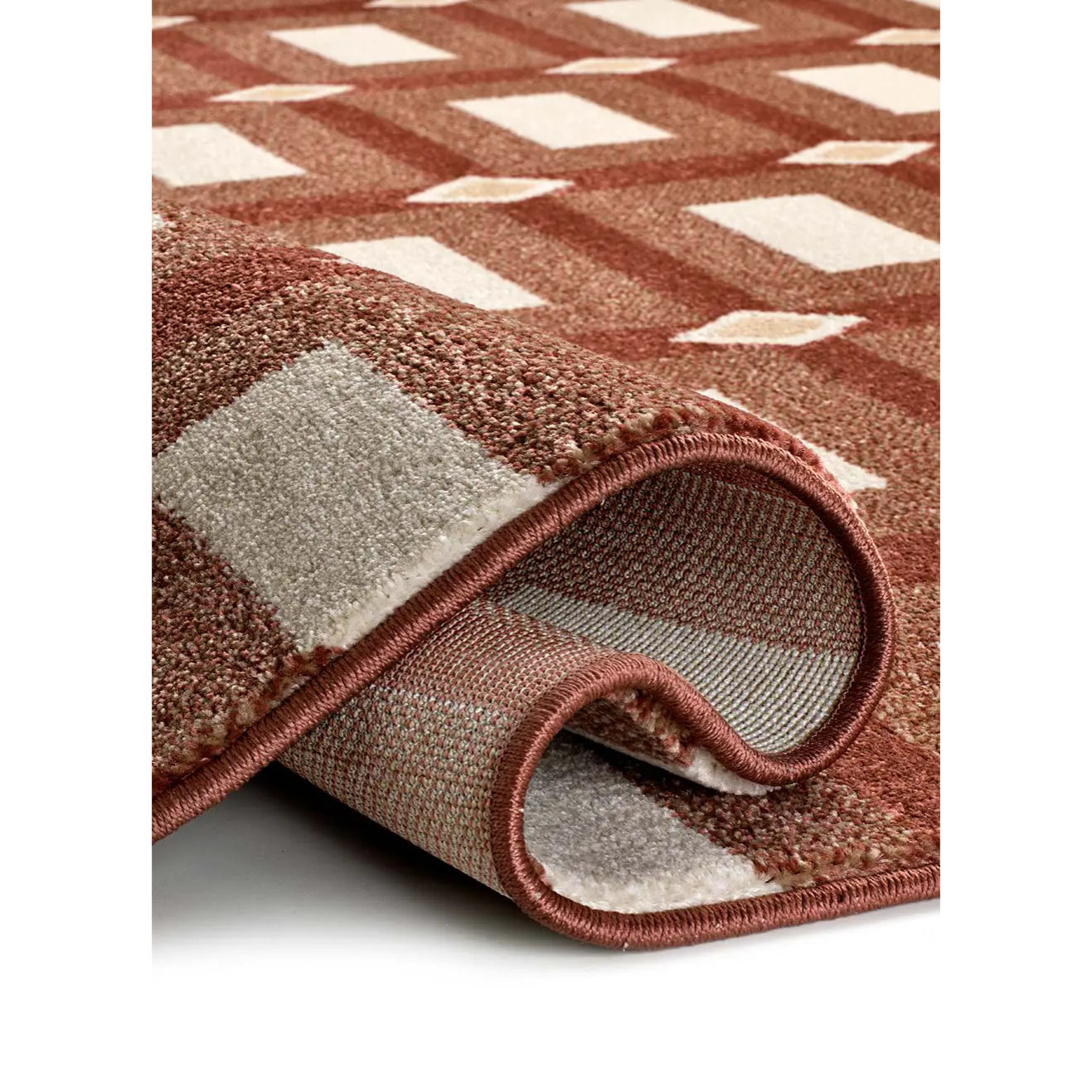 ASTRA Alfombra geométrica de pelo corto caldera, varias medidas disponibles.