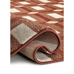 ASTRA Alfombra geométrica de pelo corto caldera, varias medidas disponibles.