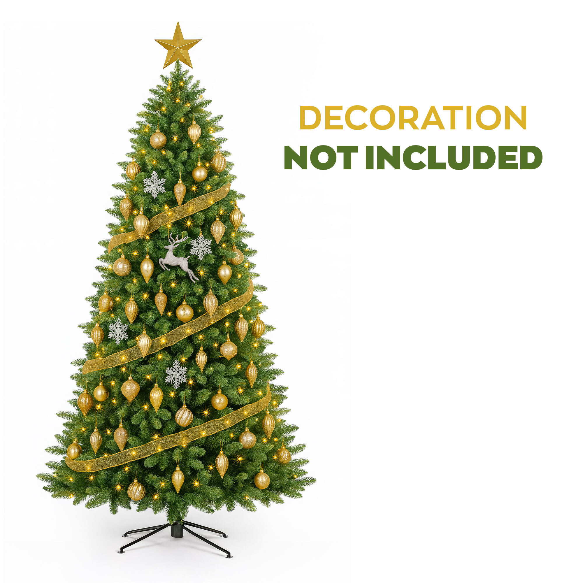 Venus - Albero di Natale effetto realistico in PE e PVC ø116x240H, 1709 Punte