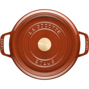 Cocotte 20 cm, Rond(e), Cannelle, Fonte STAUB