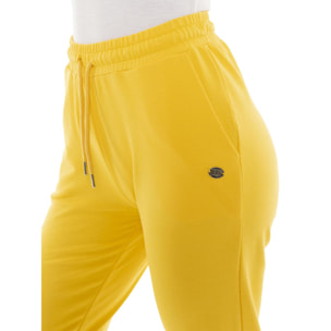 Pantaloni da donna in cotone non Felpeto con polsini Leone Basic