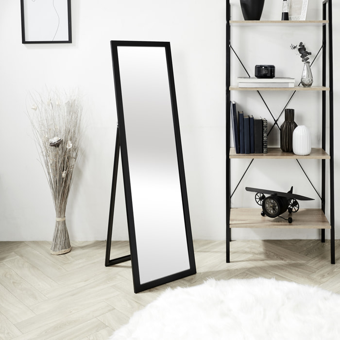 Miroir Sur Pied Noir 124cm