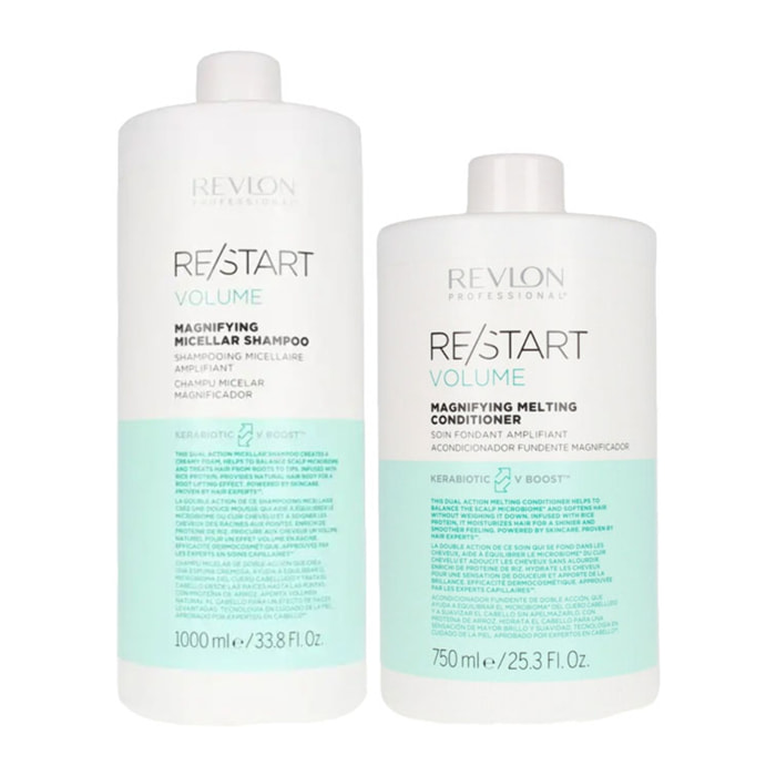 REVLON PROFESSIONAL Kit Restart Volume Shampoo 1000ml + Conditioner 750ml