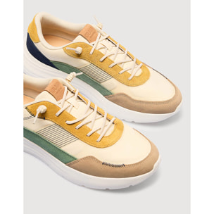 Sneaker Beige y Amarillo - Azteca