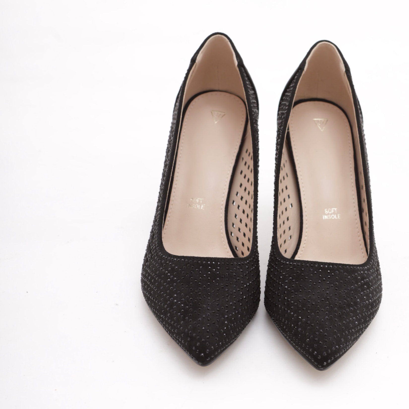 DECOLLETE' FORATA STRASS NERO
