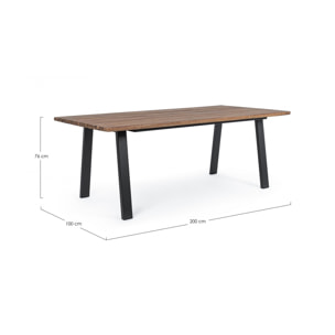 Tavolo OSLO gambe antracite 200x100 cm