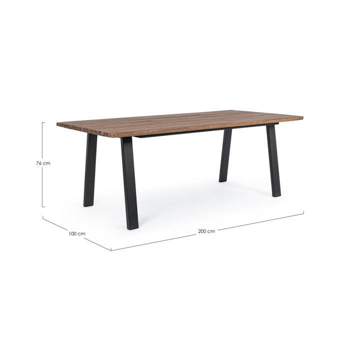 Tavolo OSLO gambe antracite 200x100 cm