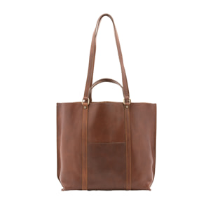 Borsa a spalla  unisex In Vera pelle Made in Italy 36x10x35 cm