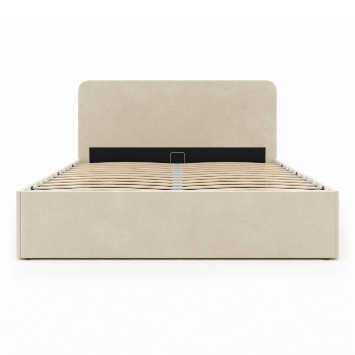 Lit coffre Louise 140x190cm velours beige