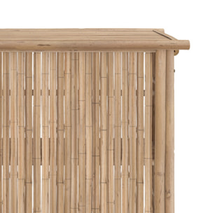 Ensemble bar et chaise de bar de jardin en bambou (lot de 2) - Vadella