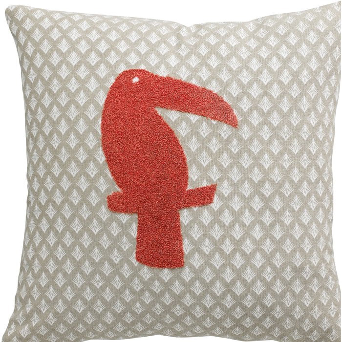 Coussin 40x40cm 100% coton 170g Toucan