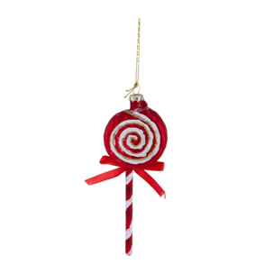 Dec.candy cane con fiocco - Pezzi 12 - ROSSO - Bianchi Dino SpA