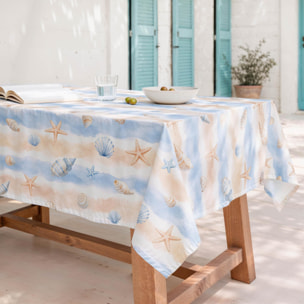 Nappe anti-taches SALINA SABLE - en 100 % coton