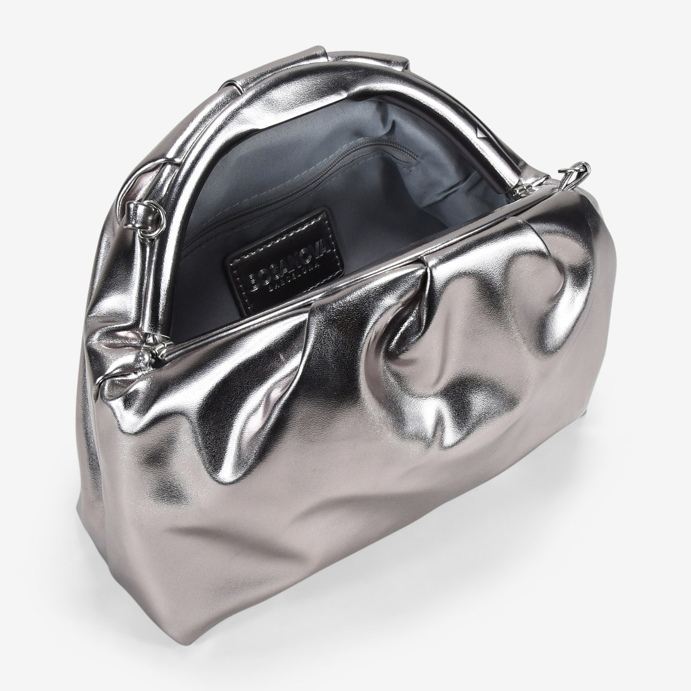 Bolso de mano plomo con boquilla