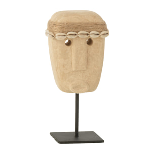 J-Line décoration Statue Julien - pierre/coquillage - naturel - small