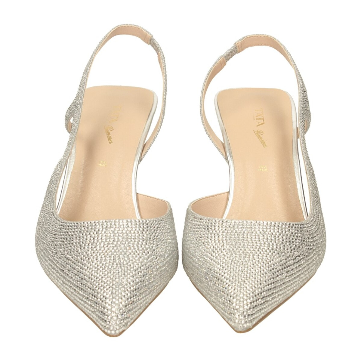 Décolleté sling back Donna Tata Italia Argentato