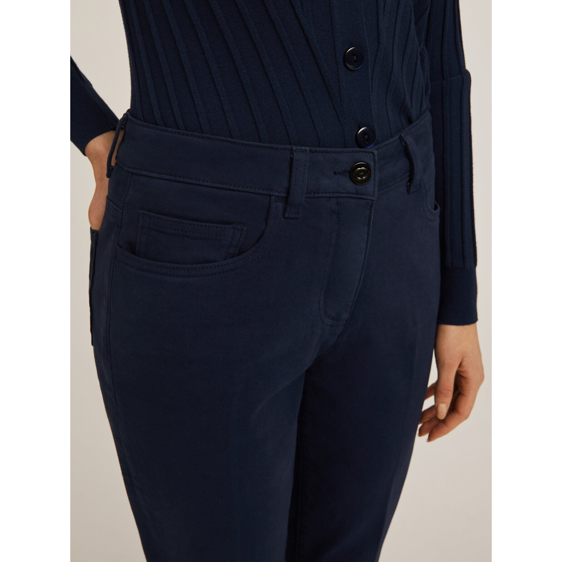 Motivi - Pantaloni carrot in drill Rianne - Blu