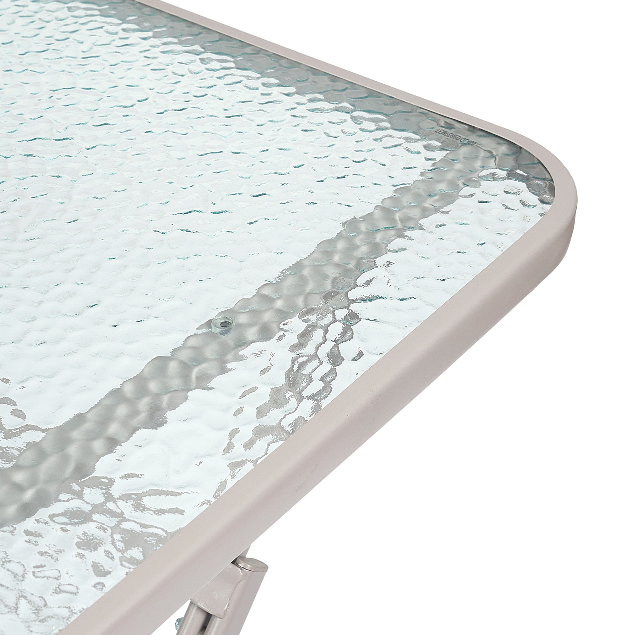Table Verre Trempe Formentera Beige