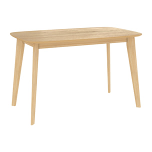 Table rectangulaire Oman 4 personnes en bois clair 120 cm