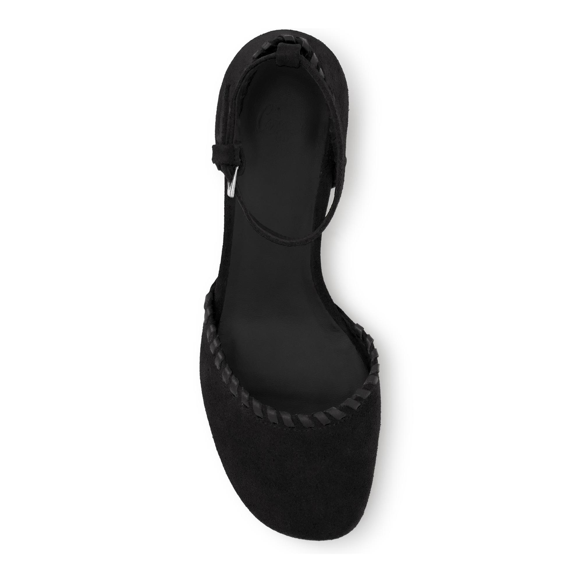 Zapato tacón Adela en serraje con tacón de 4 cm
