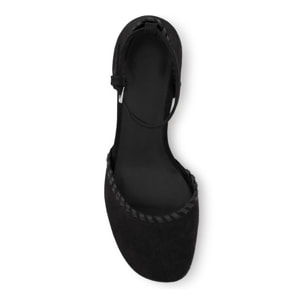 Zapato tacón Adela en serraje con tacón de 4 cm