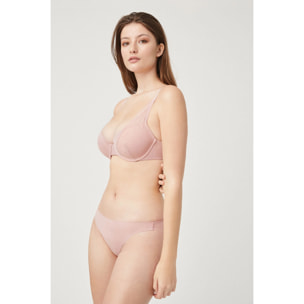 Slip brasiliano invisibile con pizzo rosa