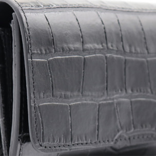 Portafoglio Cheval Firenze Cosmo Mini Croc Nero