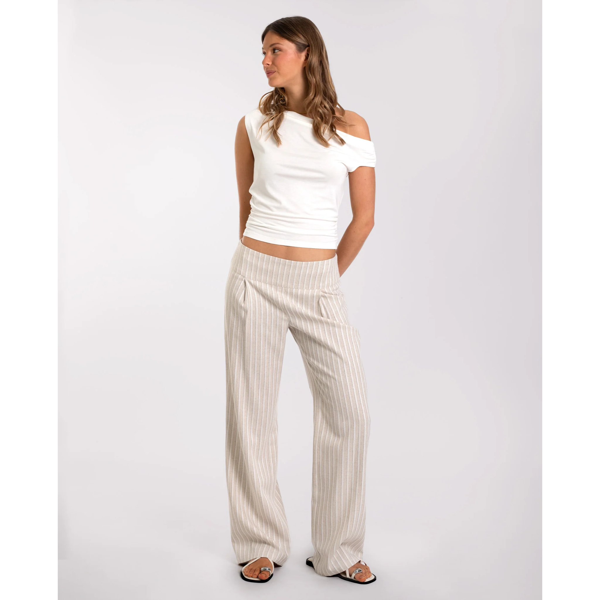 Pantalón de mujer ligero con rayas