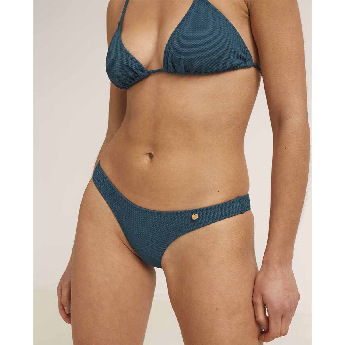 Braga de bikini en forma de v con tejido piqué