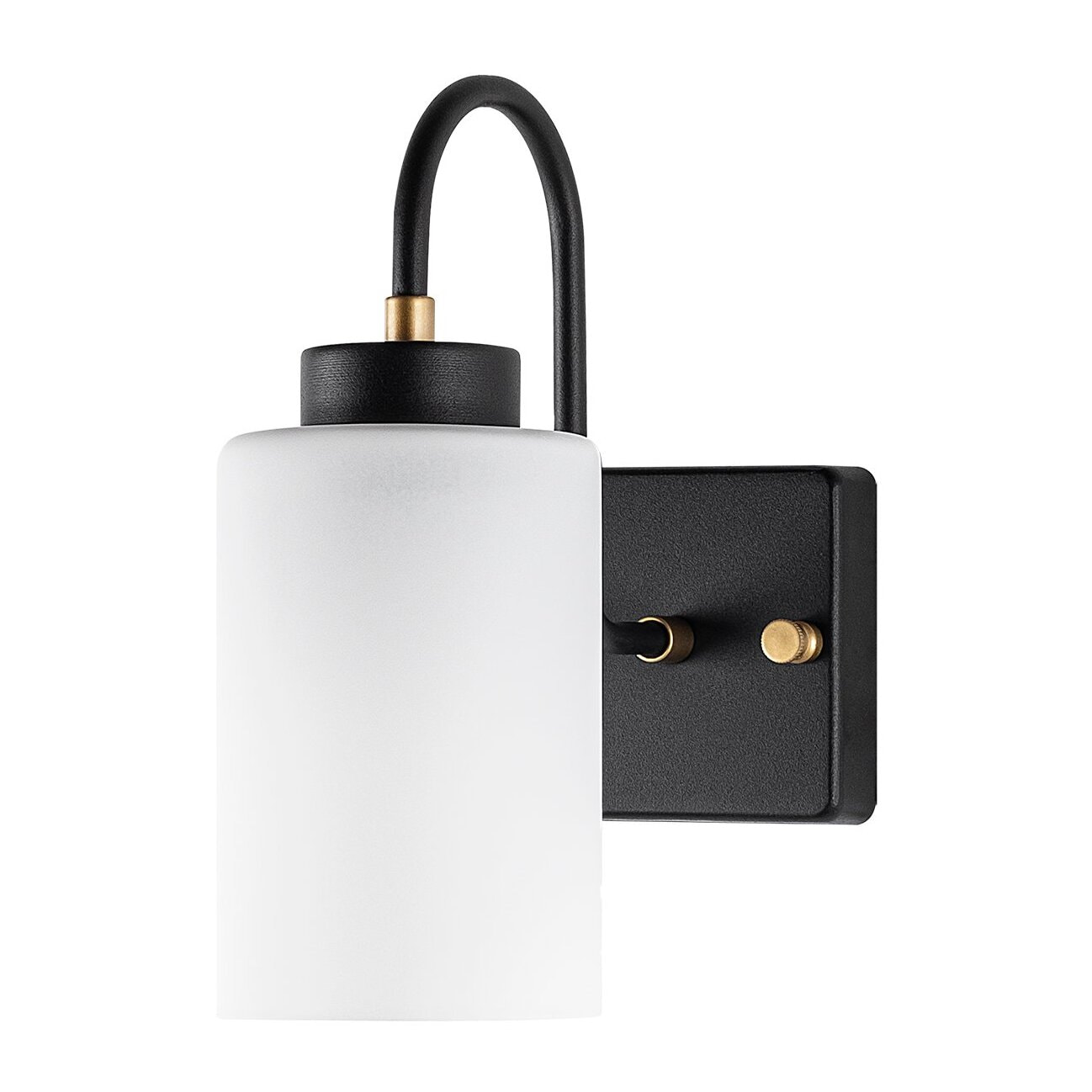 Aplique de pared, metal , negro, 10x23x24, casquillo E27 Max 40 W