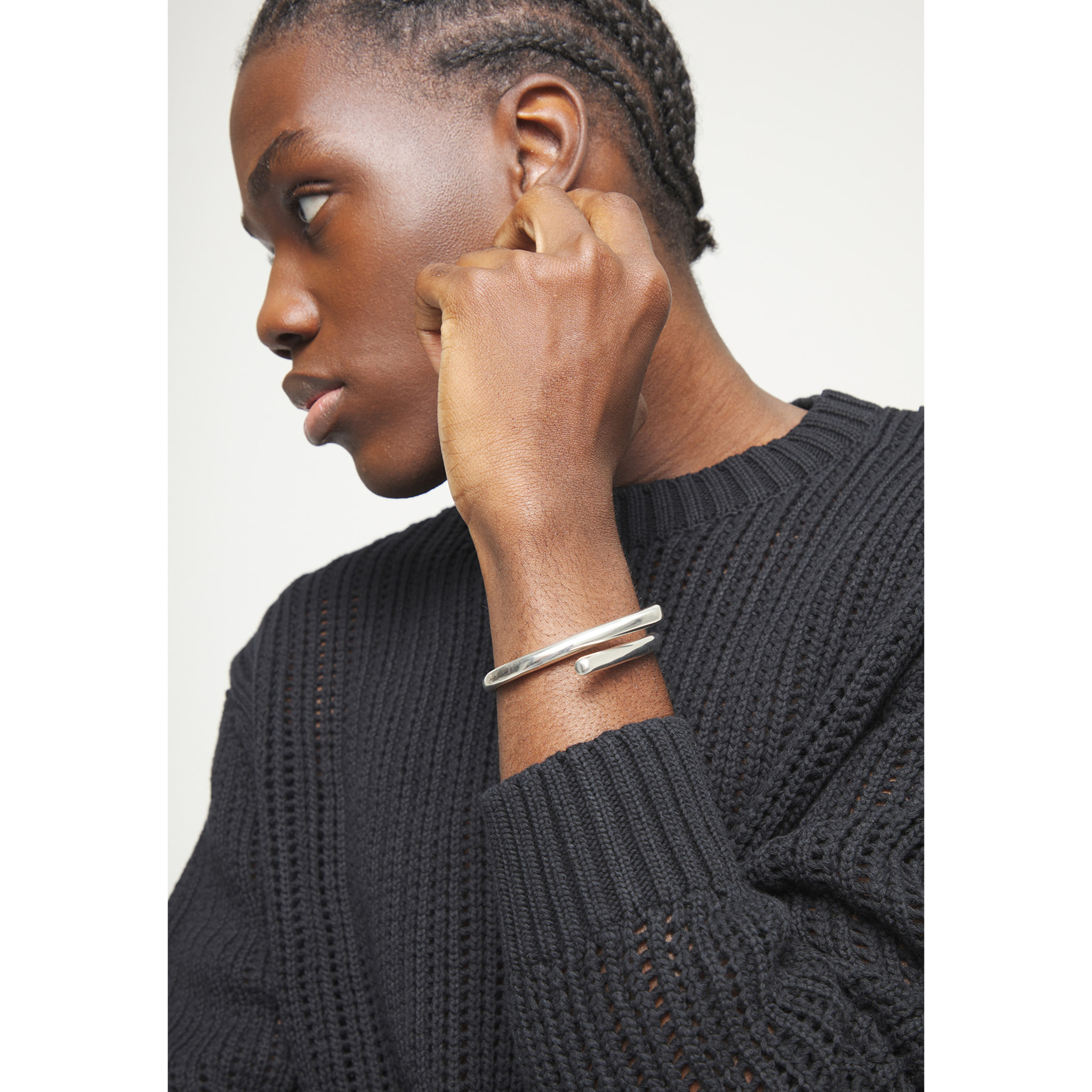 Pulsera RAÍCES PLATEADO L