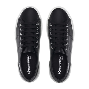 Superga - Scarpe da donna Donna Nero - 3740 Platform Vegan Tumbled Material Leggera